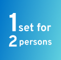 1 set for 2 persons